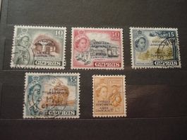 Lot alte Marken Cyprus, o/*, mit Überdruck