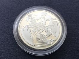 Sehr schöne 20 Franken Silbermünze Riese Gargantua 1996 stgl