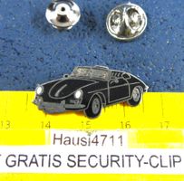 PORSCHE 356 CABRIO BLACK AUTO PIN ENAMEL KLEIN