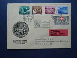1953 Pro Patria Satzbrief mit seltener Illustration