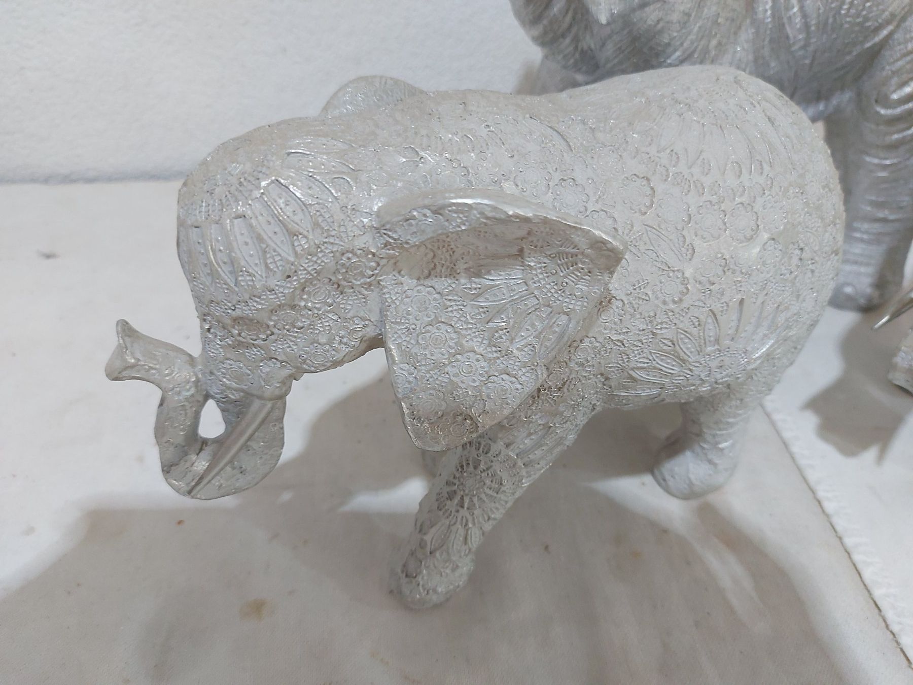 Statuette: 3er Set Deko-Elefanten, silberfarben, neuwertig – Usato da Rheinau venduto da profitronic.shop 1