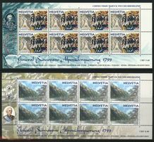 1999, Gemeinschaftsausgabe Russland/Schweiz, Kleinbogen **
