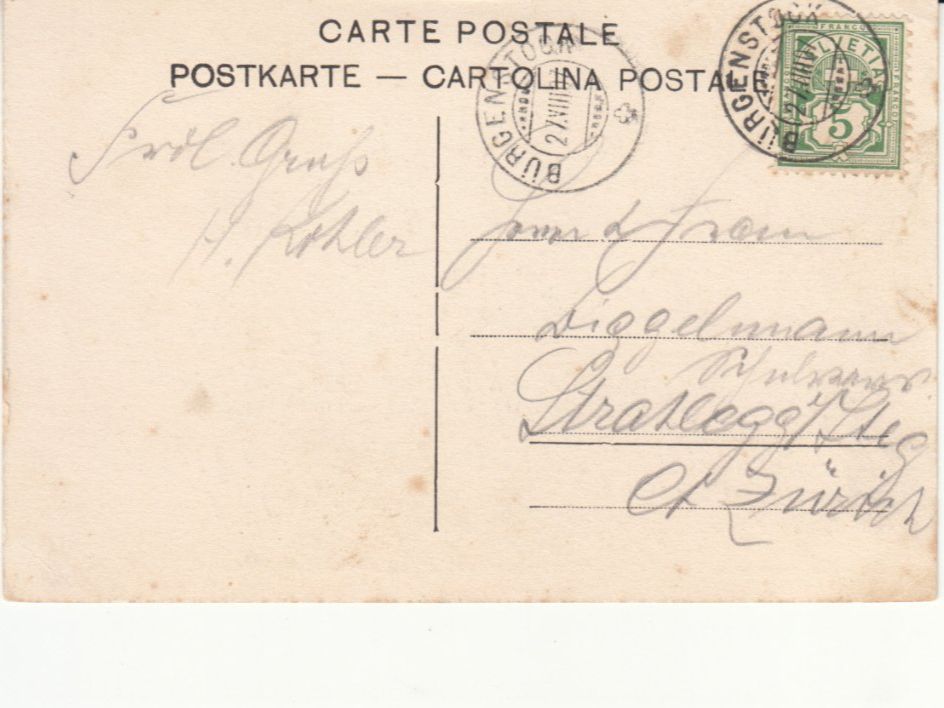 Cartoline postali: Bürgenstock 1907 – Usato da Bürglen TG venduto da StampGraf 1