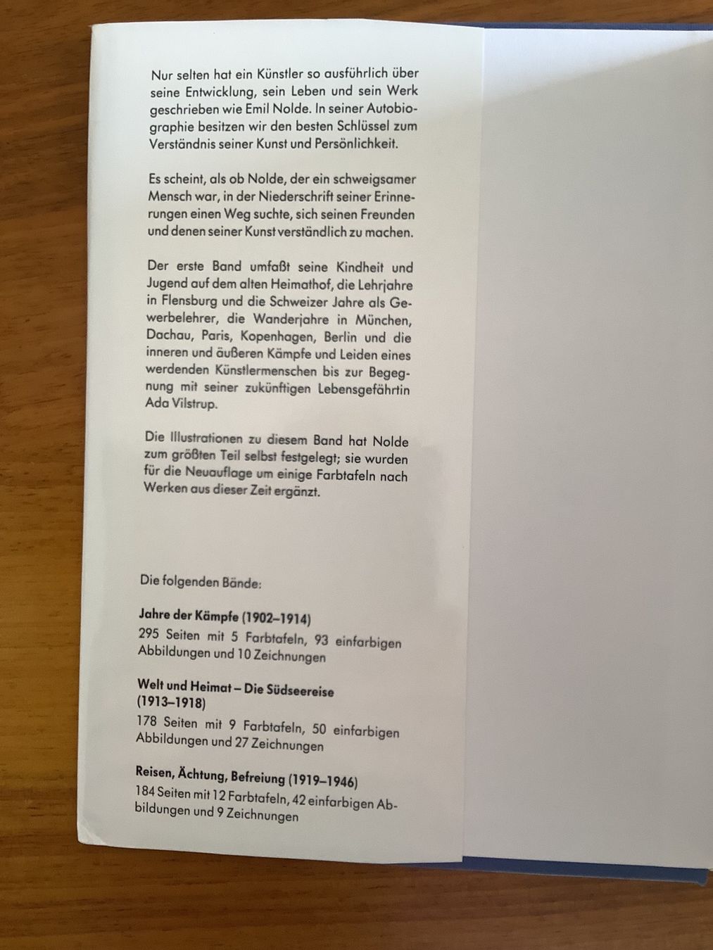 Libri: Emil Nolde - Das eigene Leben - Autobiografie – Usato da Bassersdorf venduto da F-104fan 2