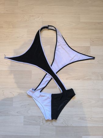 Schwarz-weisser Body Grösse S