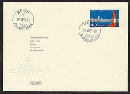 1953, 313 auf illustr./unadr. FDC gest. BERN, dt. (15825)