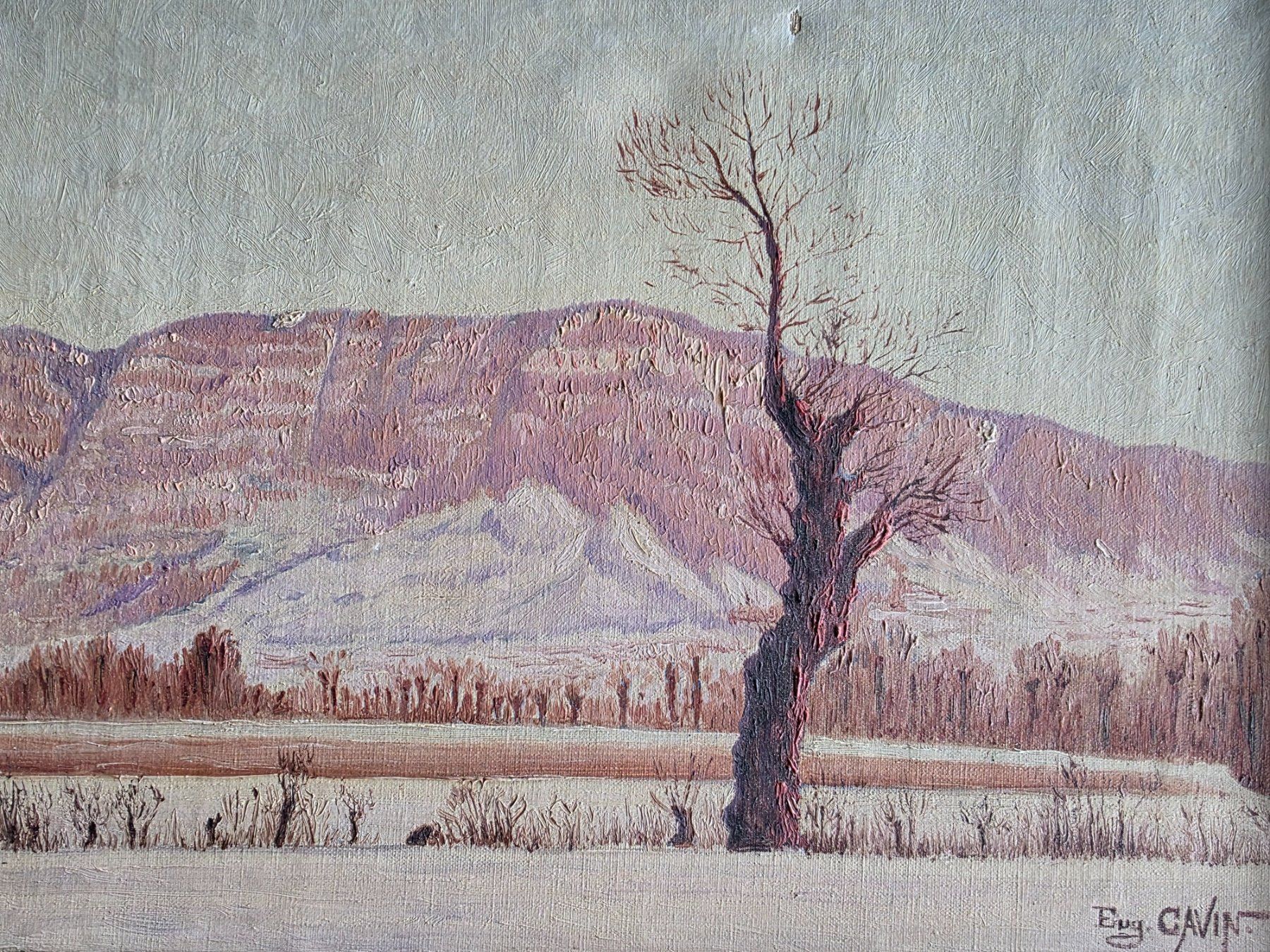 Dipinti: Landschaft Gemälde - signiert Eug Cavin 1917 – Usato da Walterswil BE venduto da Lonitti 5