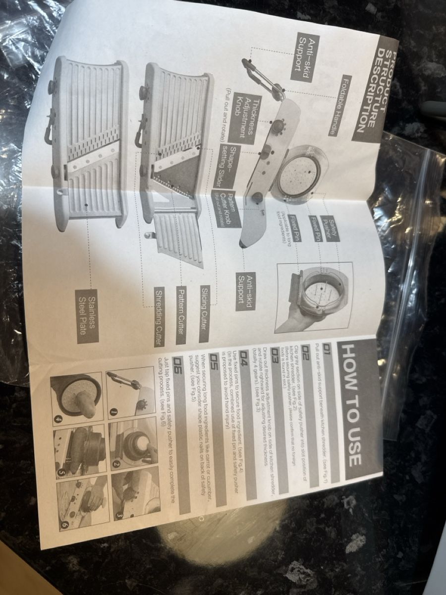 Küchengeräte: Mandoline Slicer With User Manual Kitchen Tool – Neu (gemäss Beschreibung) aus Neirivue von naz_z28w 2