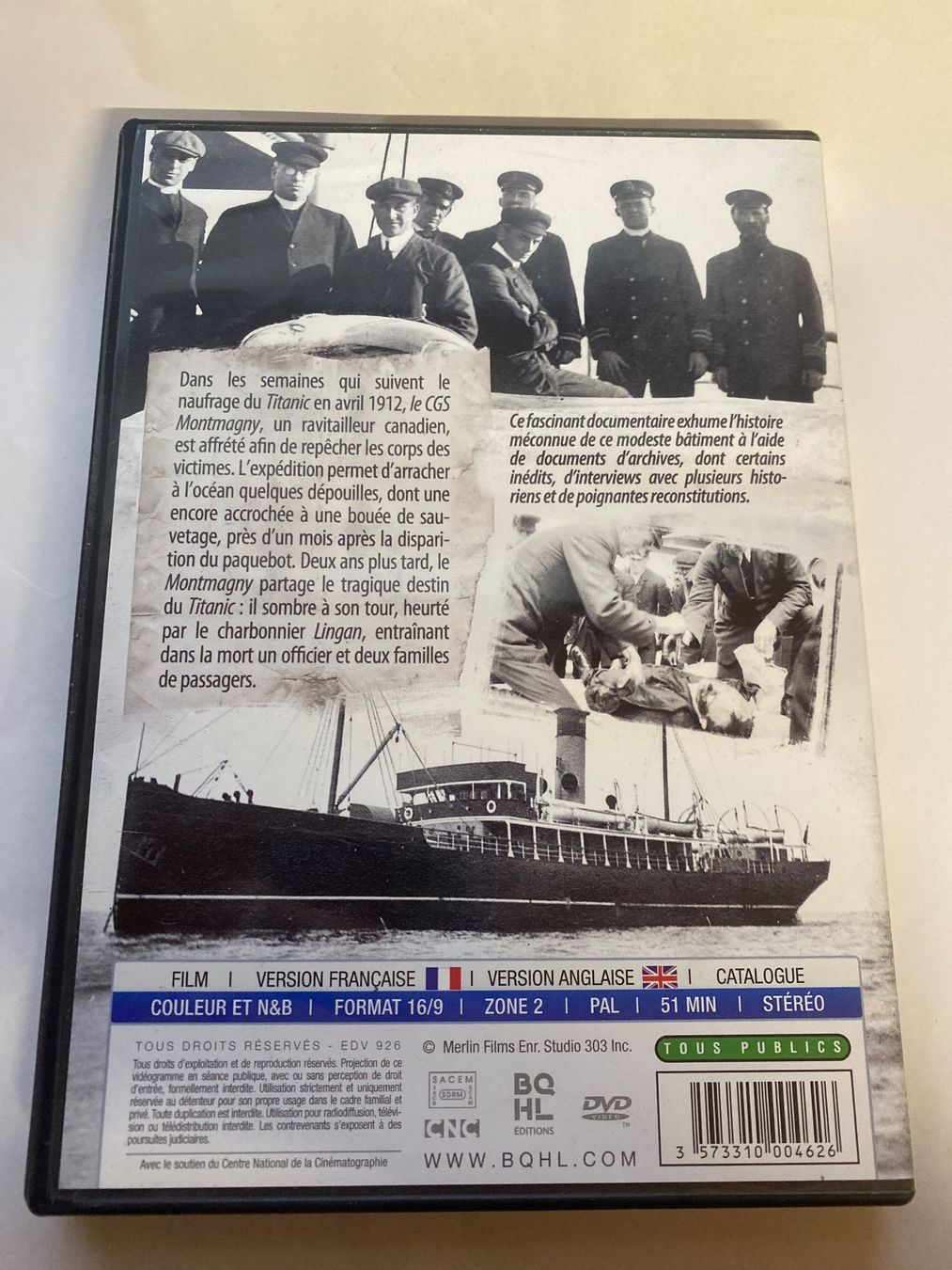 Tutti i DVDs: DVD - Dans le sillage du Titanic - documentaire – Usato da Le Brassus venduto da cinema13 1