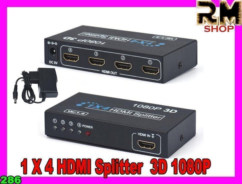 Convertitori: HDMI 1.4 Splitter 1X4 mit 1080p und 3D – Nuovo e nell'imballaggio originale da Unterägeri venduto da RmOnline