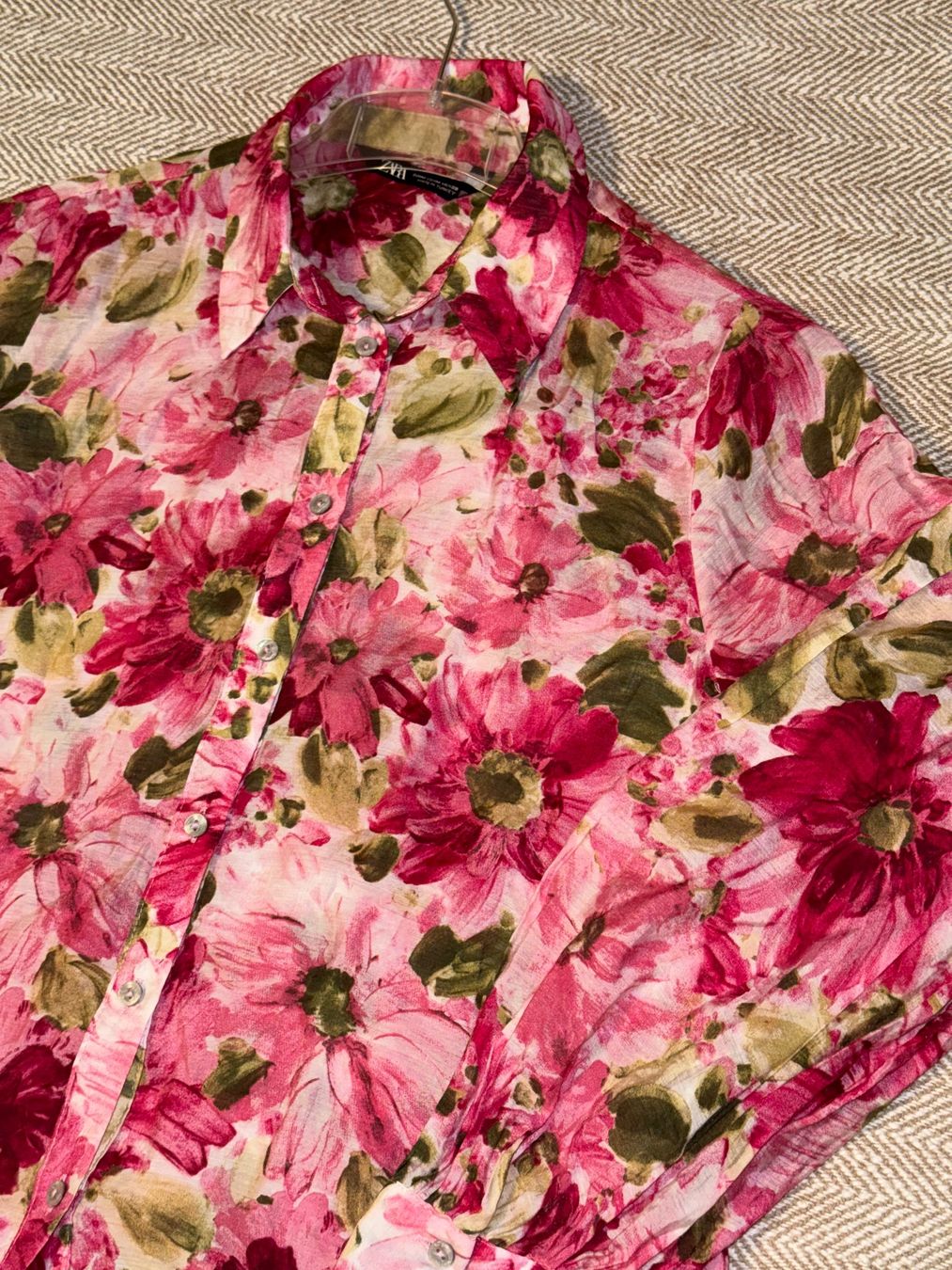 Zara Camicette: Zara Floral Rosa Bluse – Usato da Zofingen venduto da zac_spc2 1