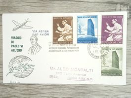 TR20 Enveloppe + Timbre Vatican 1965 Theme Aviation