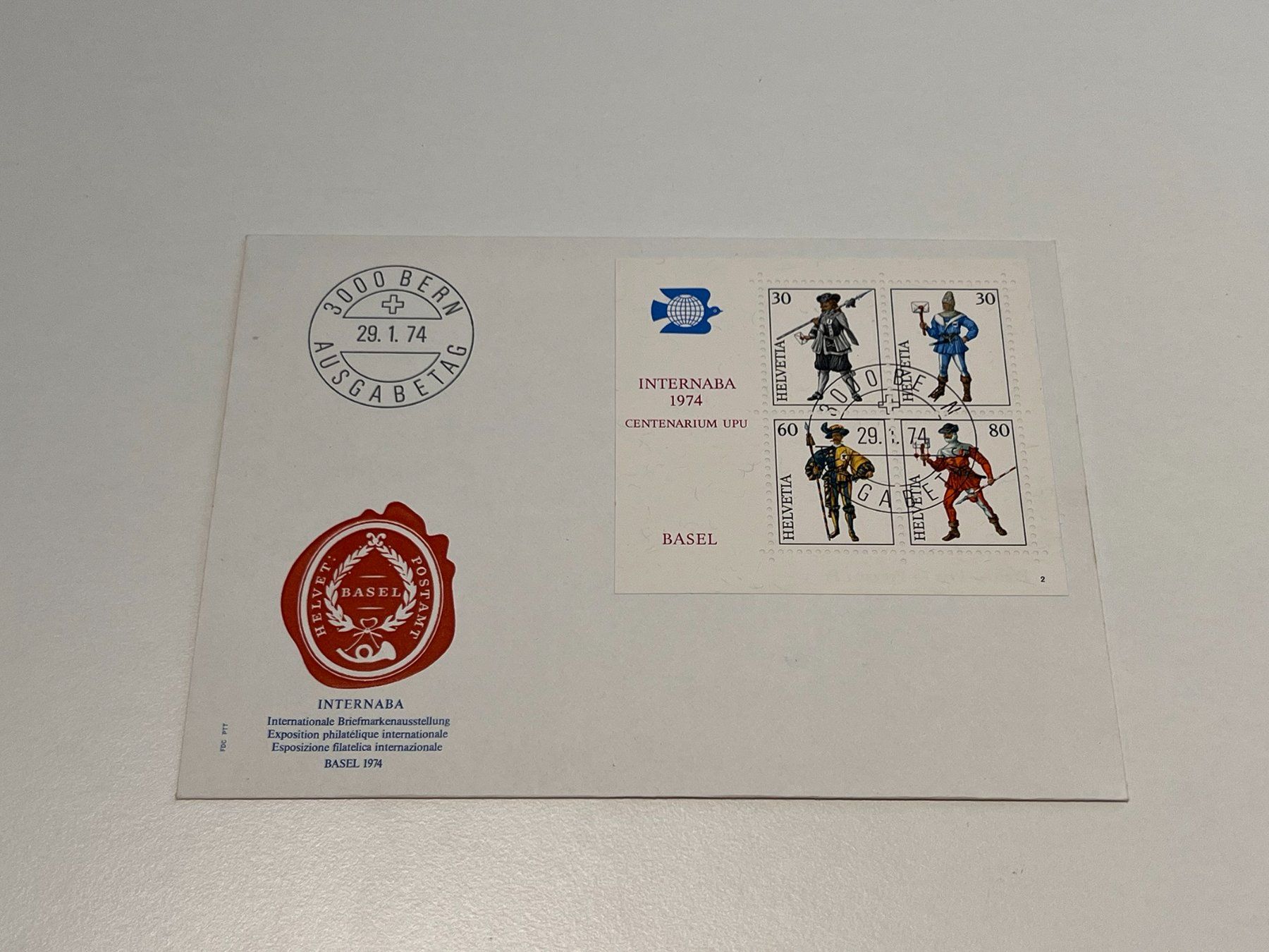 Tutti i francobolli: FDC INTERNABA 1974 BASEL – Usato da Riva san vitale venduto da abd_p86k