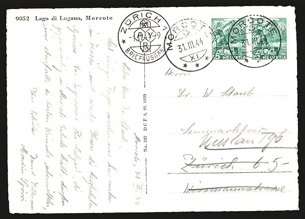 Cartoline postali: Morcote /Lago di Lugano, Panorama mit Tu – Usato da Berlin venduto da bartko-reher 1