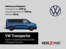Auflastung Hinterachse Gesamt bis 3'500kg VW T7 Transporter