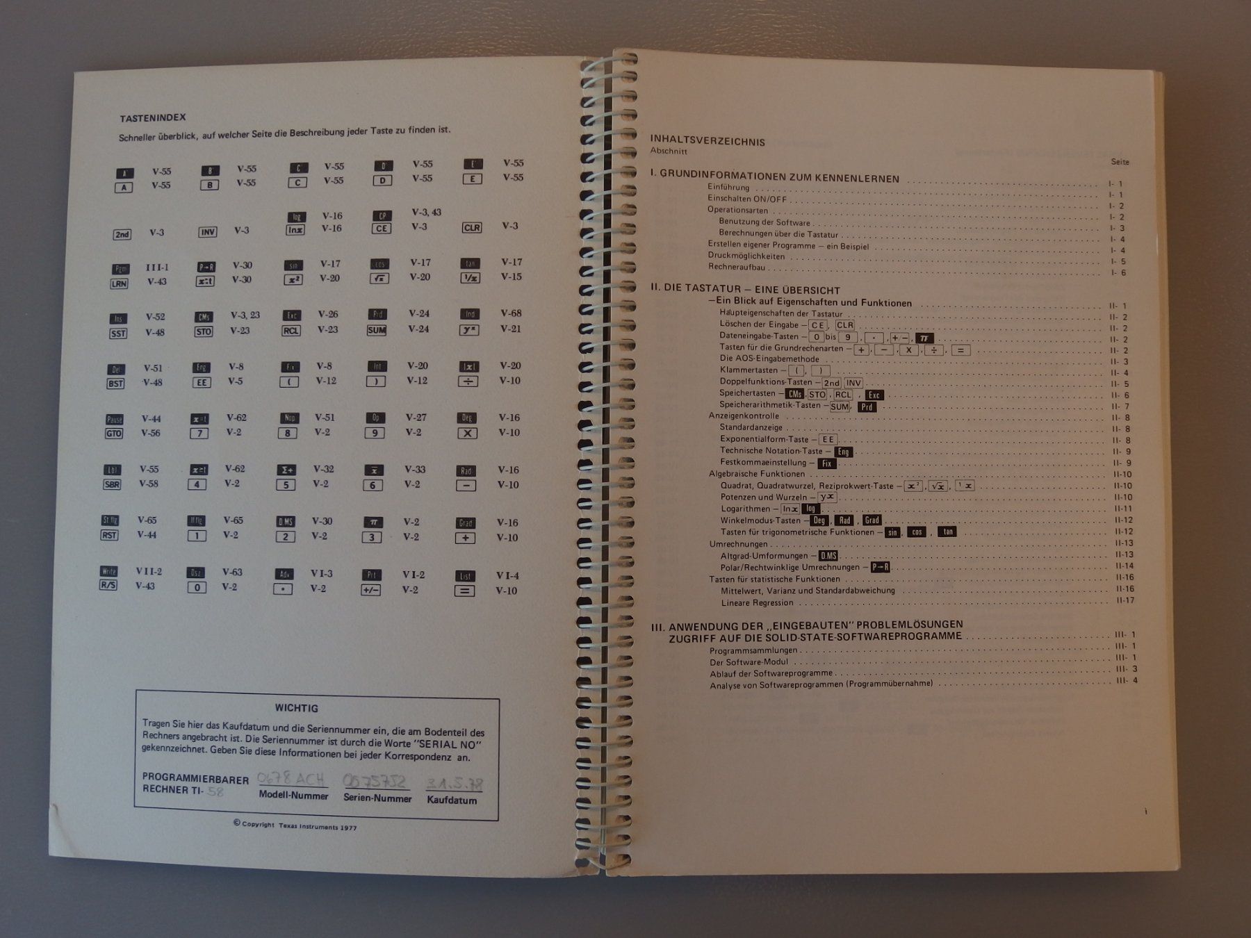 Texas Instruments Taschenrechner: Original-Dokumentation Texas Instruments TI-58 / TI-59 – Gebraucht aus Gwatt (Thun) von Nocturnal_99 1