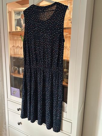 Damen Kleid dunkelblau Esprit Tupfen Gr.XL guter Zustand