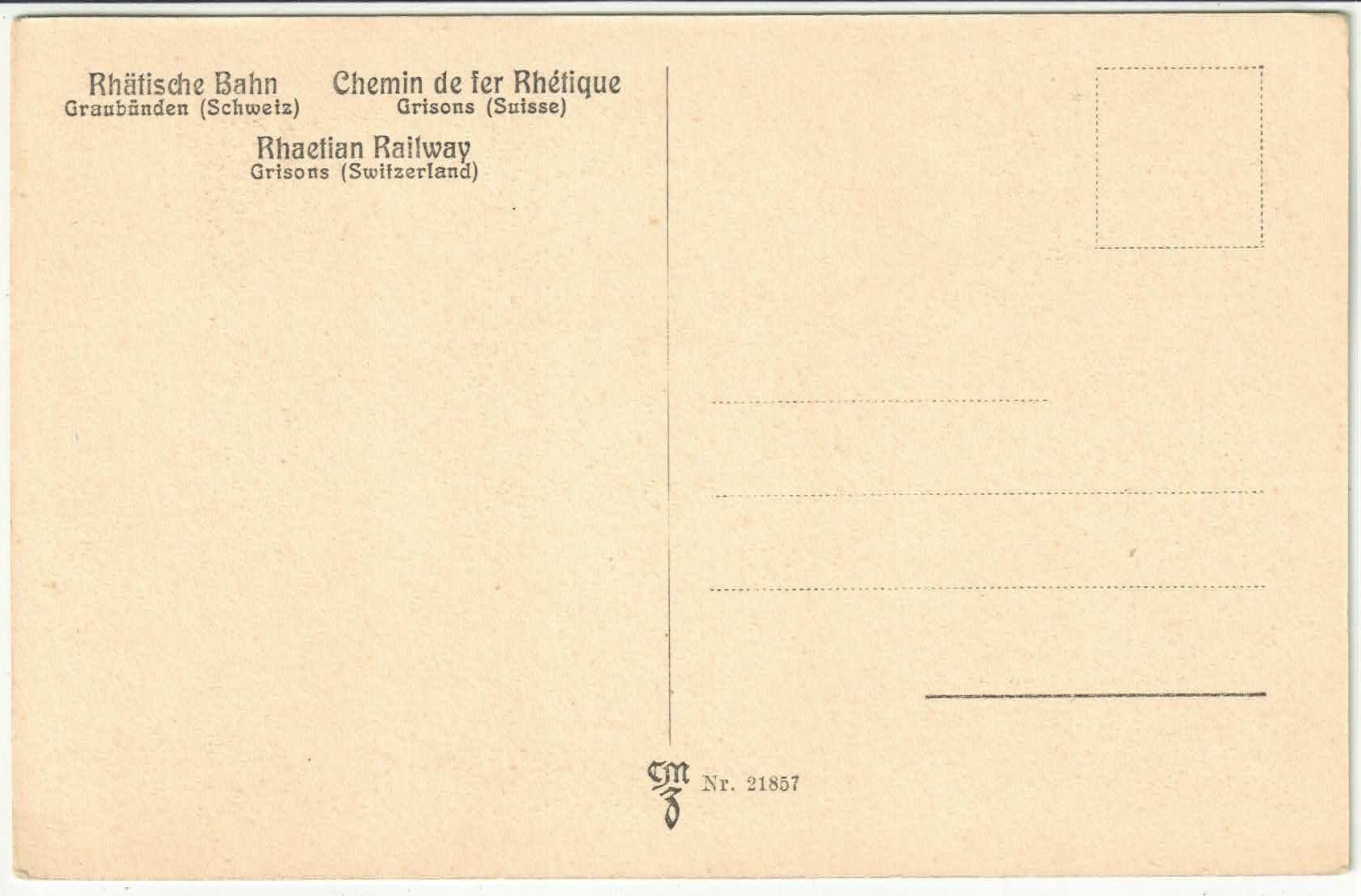 Cartoline postali: Bergün-Preda - Dampfzug der Rhätische Bahn – Usato da Ettingen venduto da Kartenplanet 1