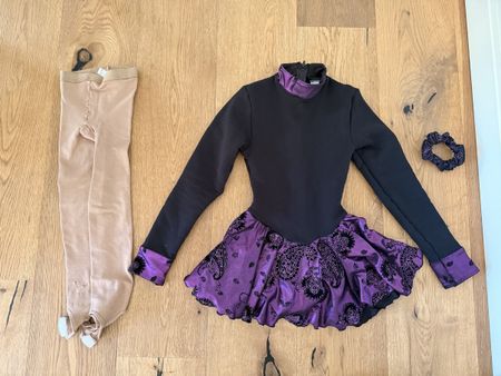 Mondor  Kunsteislauf Polartec Kleid + Tights Size 10-12