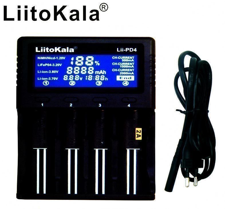 Caricatori & Batterie: LiitoKala Lii-PD4 / 4x Digital-Charger – Nuovo (secondo la descrizione) da Arbon venduto da Helmuth 1