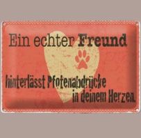 🔥 PFOTENABDRÜCKE IM HERZEN Blechschild 🎀 12x18cm OVP 🔥