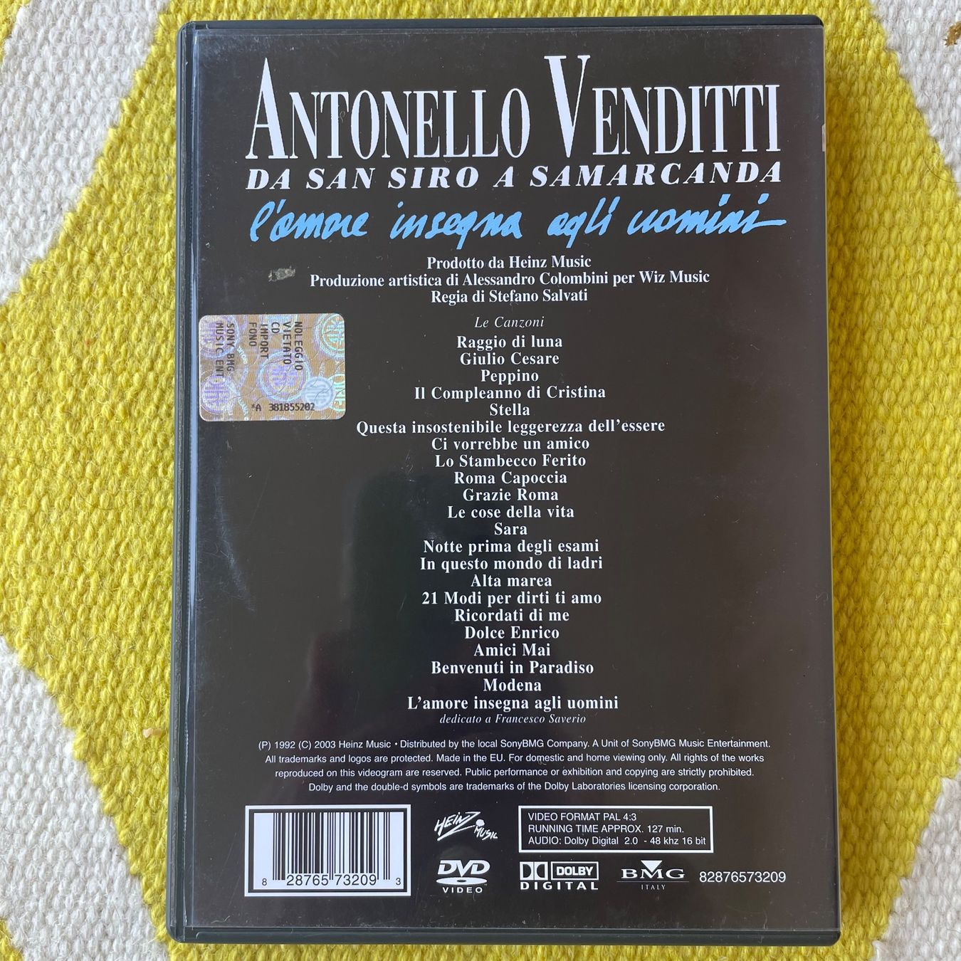 Tutti i DVDs: ANTONELLO VENDITTI-DVD DA SANSIRO A SAMARCANDA – Usato da Rorschacherberg venduto da CD-Roli 1