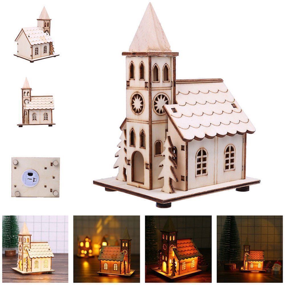 Articoli in legno: Weihnachten LED Haus aus Holz Kirche – Nuovo e nell'imballaggio originale da Pfäffikon SZ venduto da ANNAPURNA8091 1