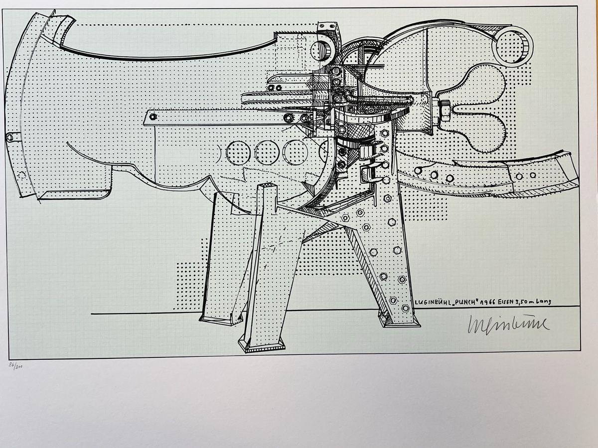 Grafica & Litografie: Bernhard Luginbühl, Original Serigraphie Punch 1969 – Usato da Adliswil venduto da bilderboerse-zuerich 1