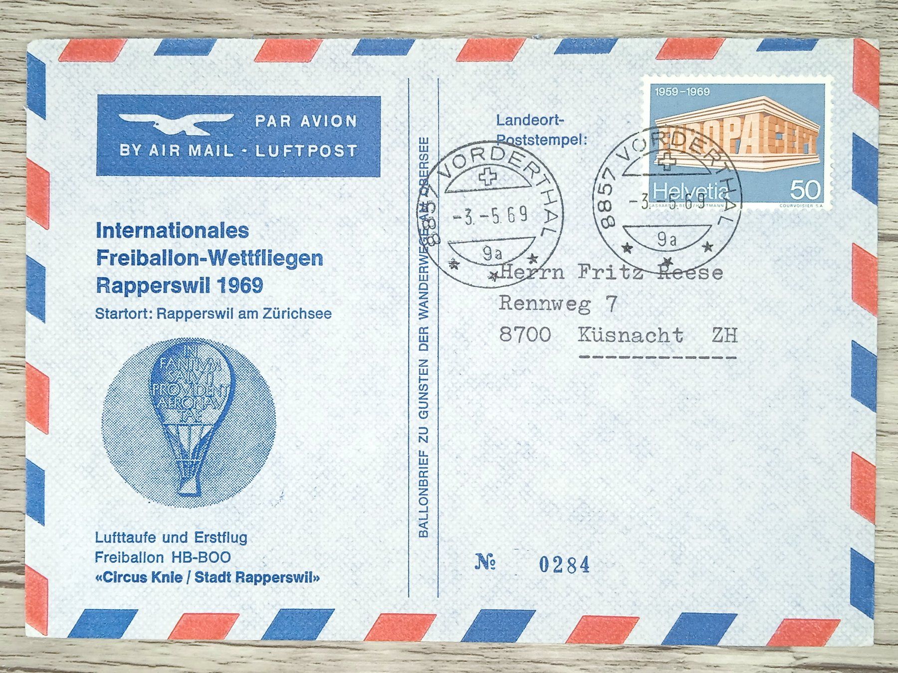 Tutti i francobolli: TR15 Enveloppe + Timbre Suisse 1969 – Usato da Cousset venduto da Patrick_Collections