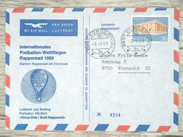 TR15 Enveloppe + Timbre Suisse 1969