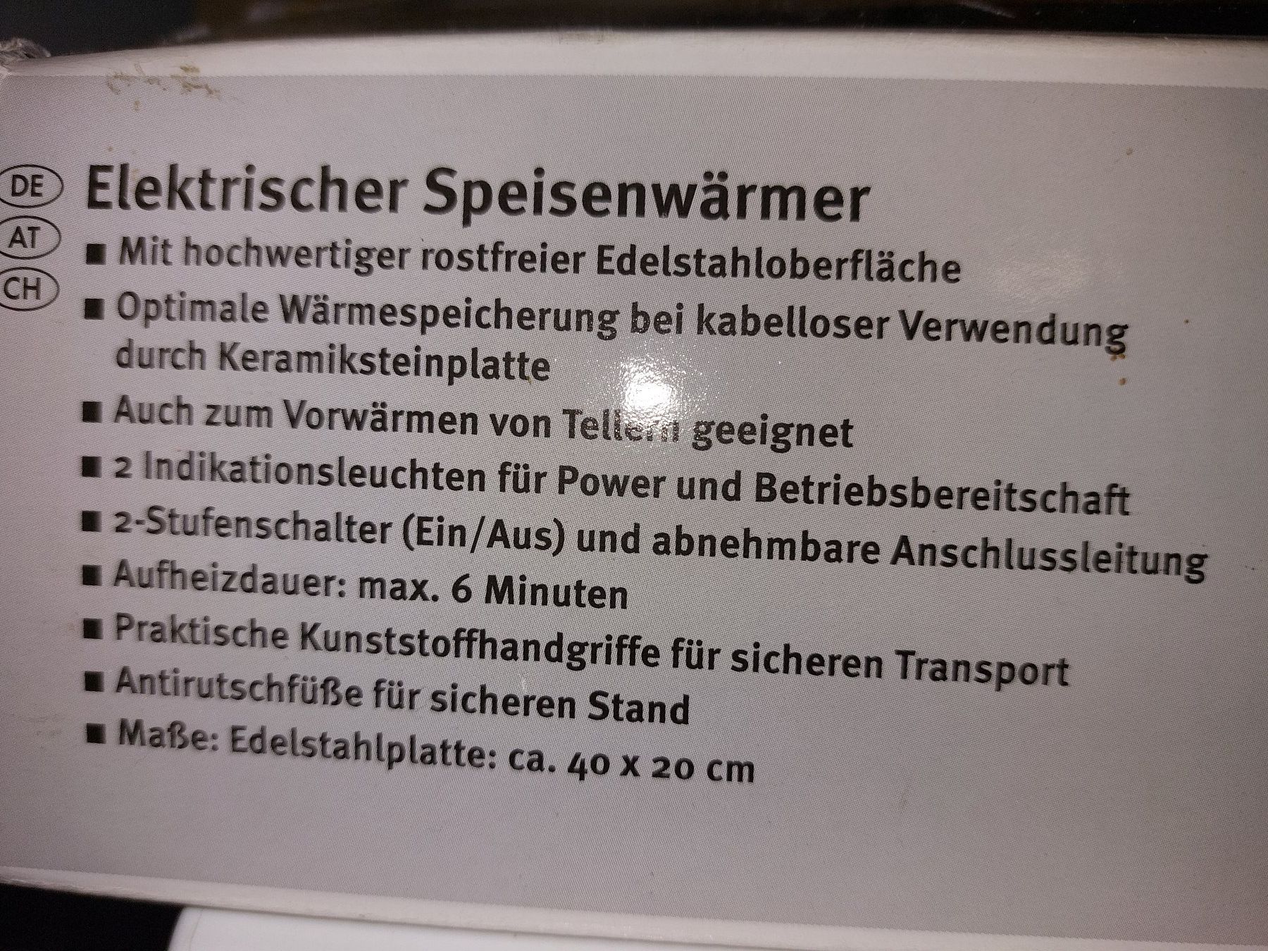 Elettrodomestici da cucina: Hochwertiger Speisewärmer elektrisch – Nuovo e nell'imballaggio originale da Kloten venduto da Romy45 3