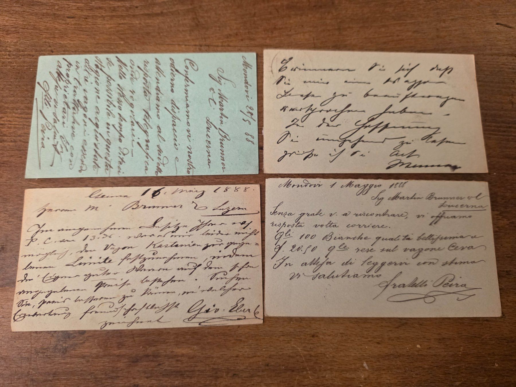 Tutti i francobolli: ITALIA '800 4 cartoline postali da 1.-- – Usato da Monte Carasso venduto da giave 1
