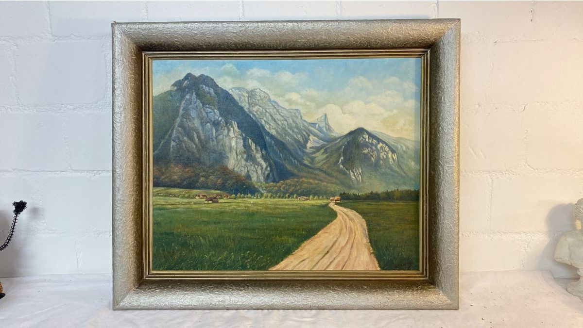 Dipinti: Schönes Schweizer Landschaftsbild mit Rahmen – Usato da sursee venduto da trilli-tralli