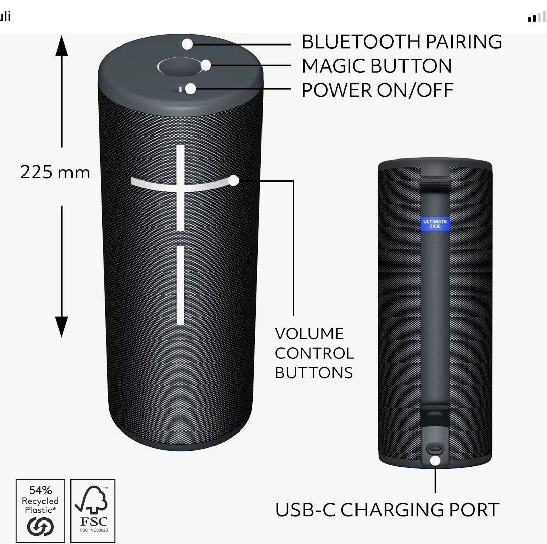 Ultimate Ears Lautsprecher: Ultimate Ears Megaboom inkl. Dockingstation / Ladekabel – Gebraucht aus Oberkirch LU von jonah_316 3