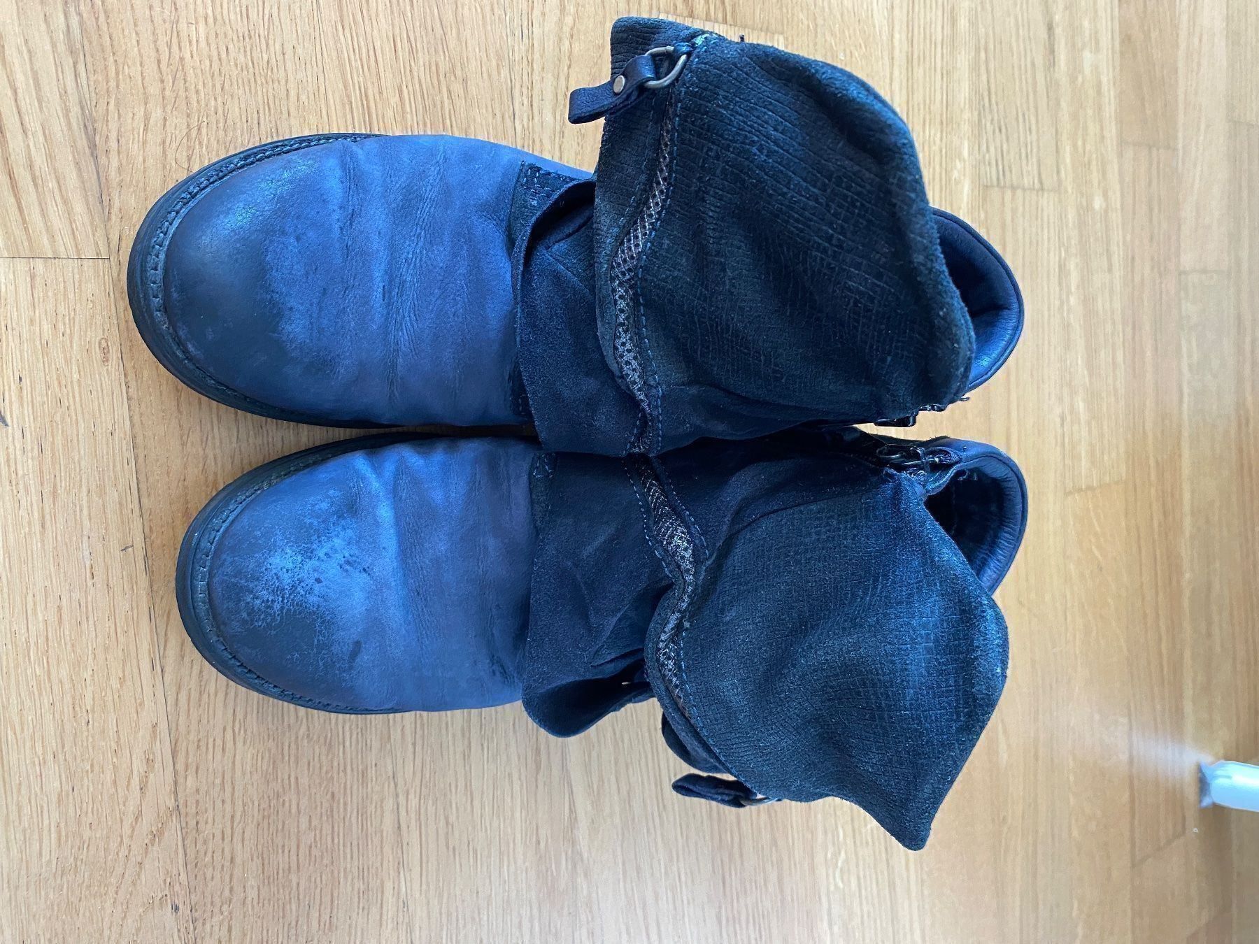 Walder Scarpe da donna: Walder Bikerstiefel G38 Vintage echtes Leder – Usato da Dübendorf venduto da Levintreyer 6