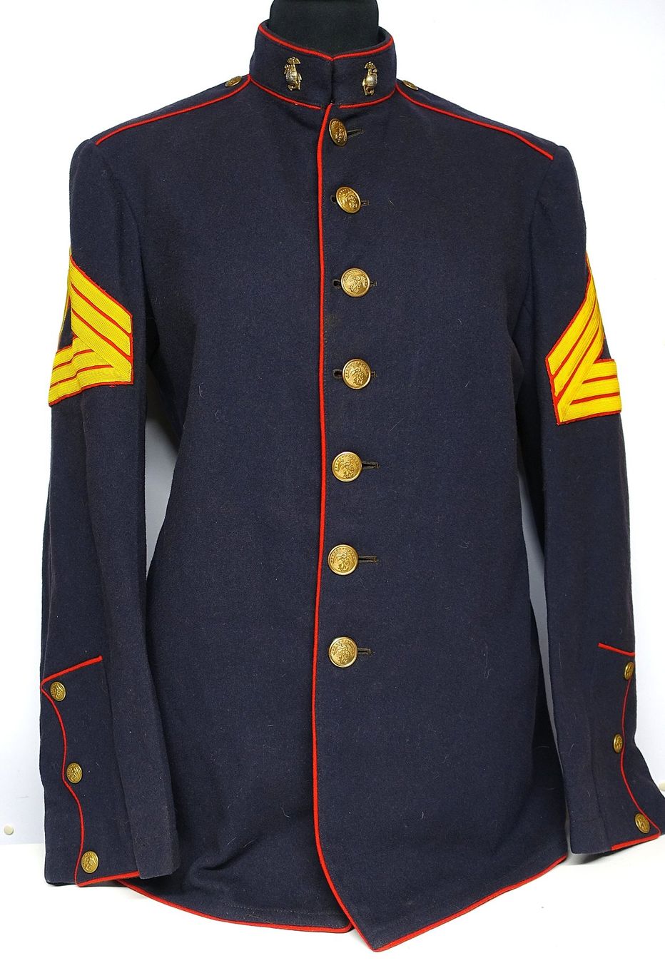 Uniformi: Seltene USMC Uniform Jacke QM Sergeant ca. 1.Weltkrieg – Usato da Kappelen venduto da Marmoe