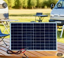 Solarpanel mit Klemmen für Camping und Outdoor, neu