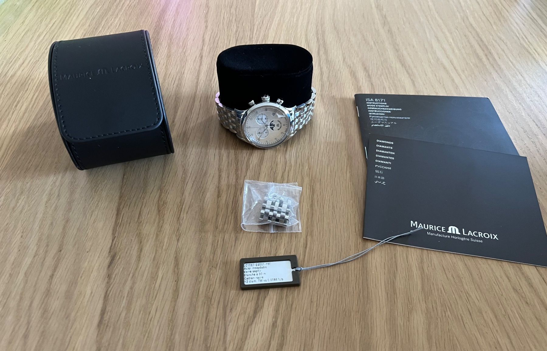Maurice Lacroix Orologi: Maurice Lacroix Chronographe Phase de Lune, superbe! – Nuovo (secondo la descrizione) da Tramelan venduto da Imel2720 1