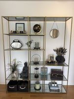 Offenes Regal gold/glas