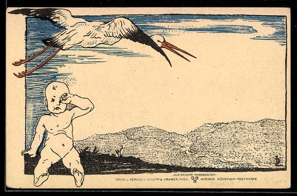 Cartes postales: Philipp + Kramer: Storch lässt ein Baby – D'occasion à Berlin par bartko-reher