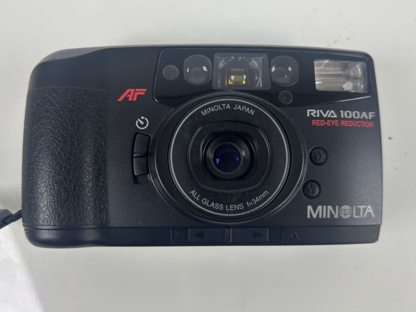 Minolta Fotocamera: Minolta Riva 100AF Red-Eye Reduction Kamera – Usato da Wettingen venduto da Wendemarket