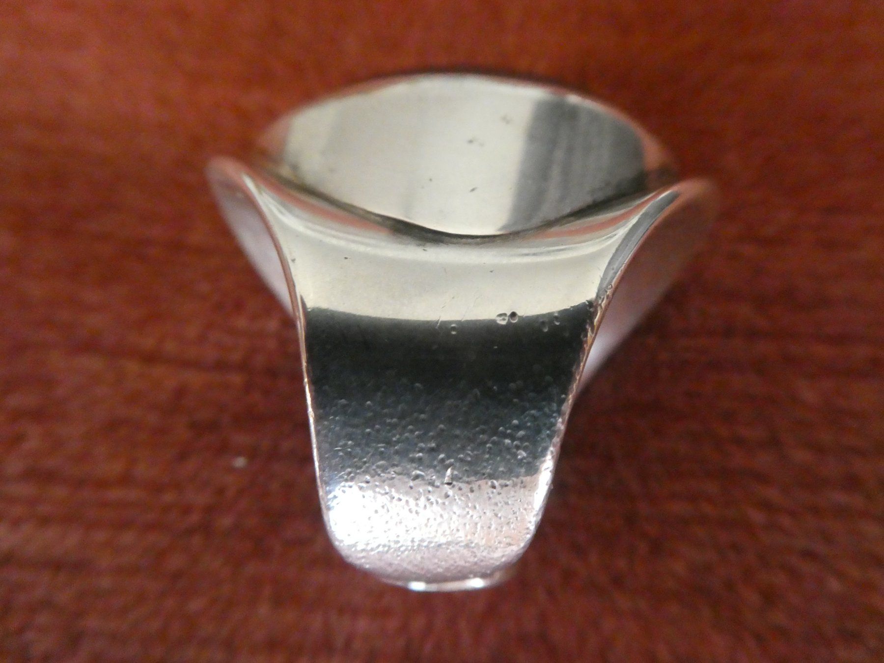Ringe: Ring mit poliertem Hämatit Silber Design DENMARK Vintage – Gebraucht aus Basel von Robyn 2