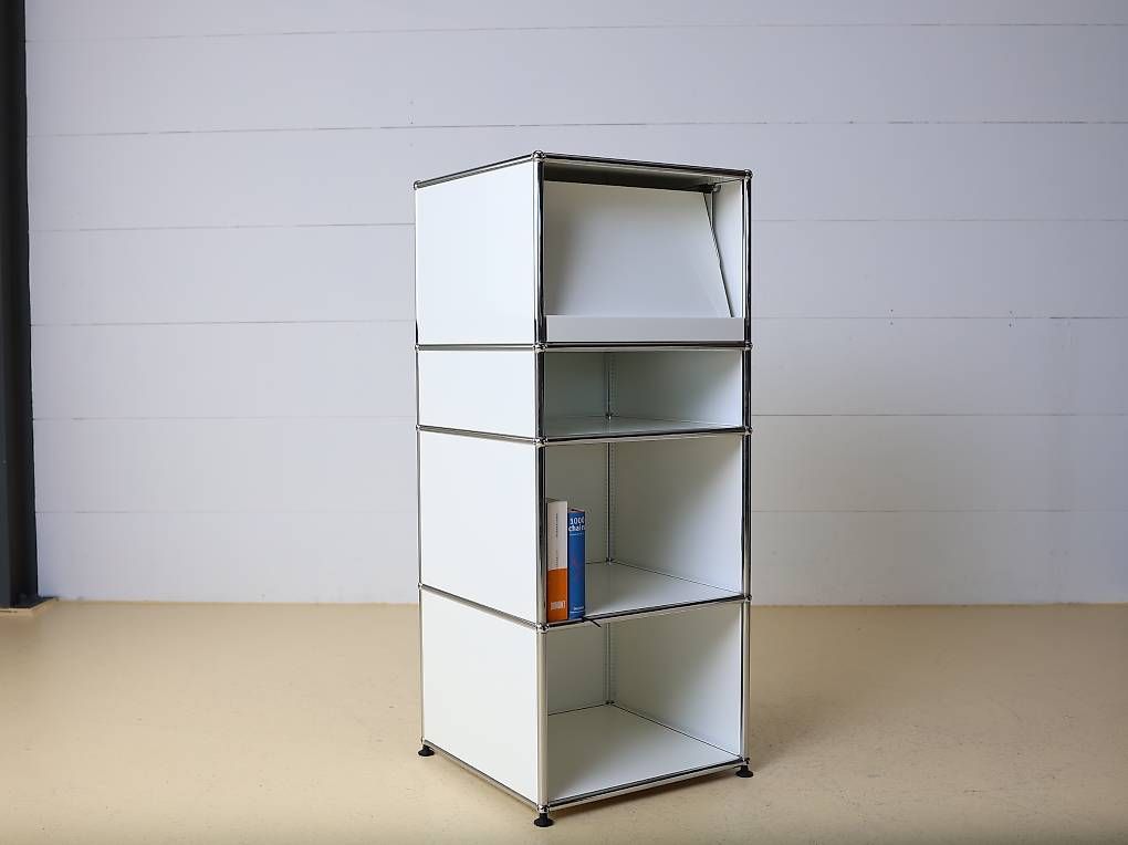 USM Scaffali: USM Haller Highboard Reinweiss mit Prospekthalter – Usato da Meinisberg venduto da atelier_TILIJA 3