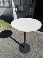 Runder Stehtisch weiss mit anthrazit Gestell, Ø 80 cm