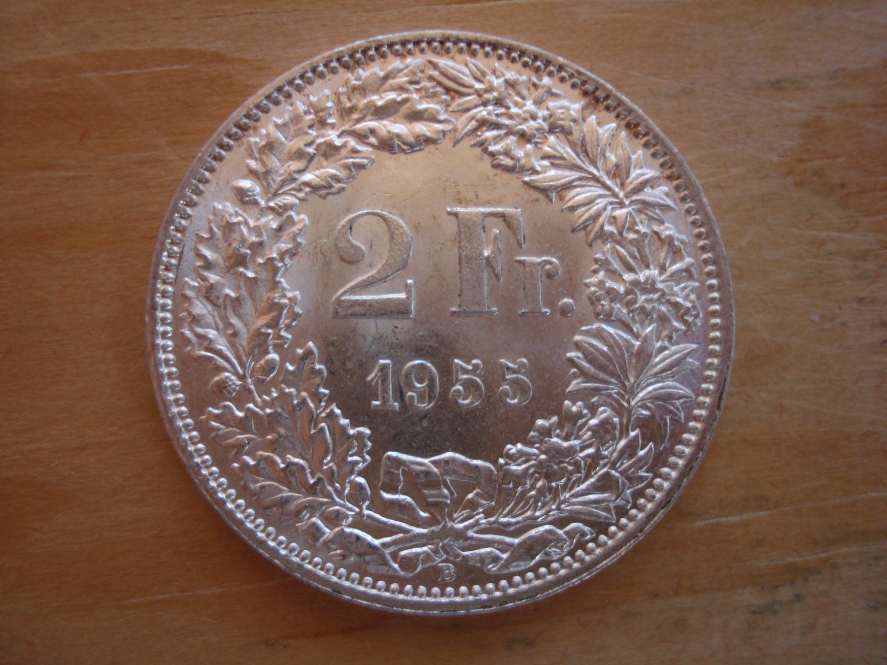 Tutti le monete: (C1) 2 Franken 1955 STGL – Usato da Erlach venduto da Net-Coins
