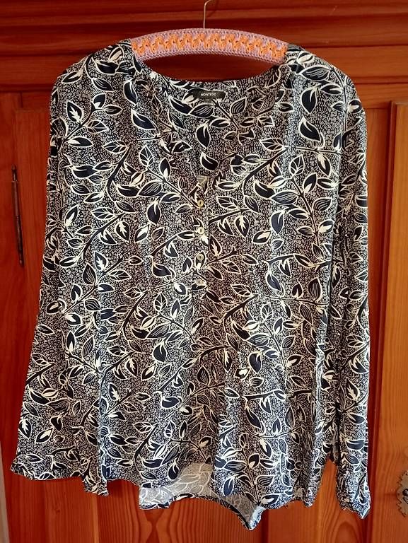 Camicette: Damen Bluse blau/weiss – Nuovo e nell'imballaggio originale da Waldenburg venduto da DorineS