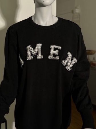 Sweatshirt | Perlen | Amen | Gr. 38