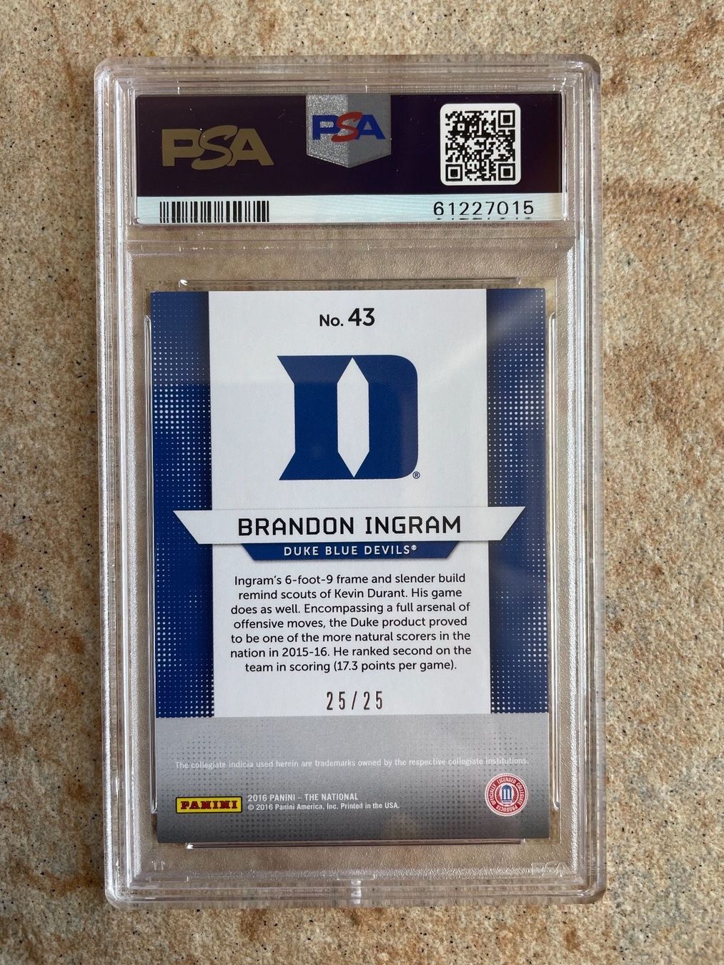 Nba Carte collezionabili: NBA Brandon Ingram Cracked Ice /25 RARE – Usato da Moudon venduto da AndreSR89 1