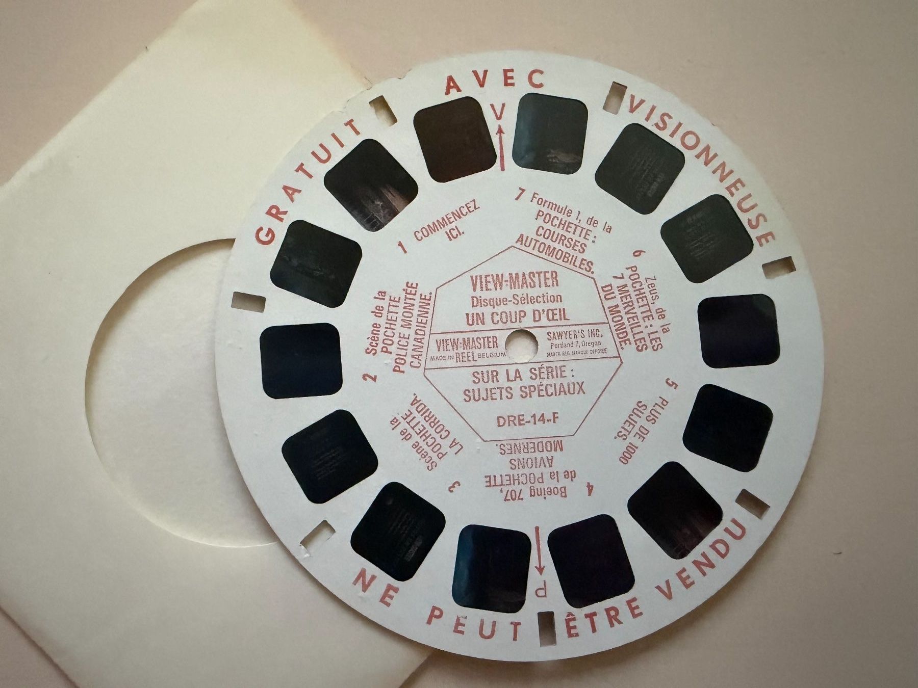 View-master Giocattoli: View-Master 3D:Nr. DRE-14-F Demonstrationsscheibe – Usato da Tegerfelden venduto da siebenmacky
