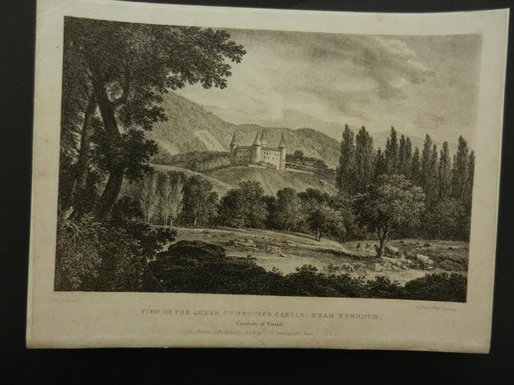 Incisioni: Schloss Berthe Yverdon – Usato da Risch venduto da Antikfee